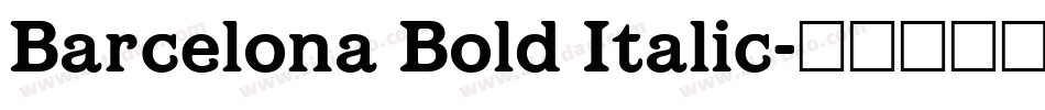 Barcelona Bold Italic字体转换
